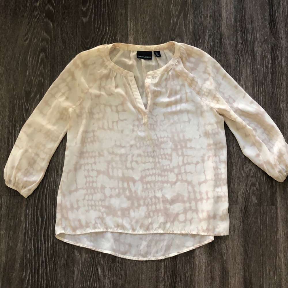 Cream / pinkish blouse